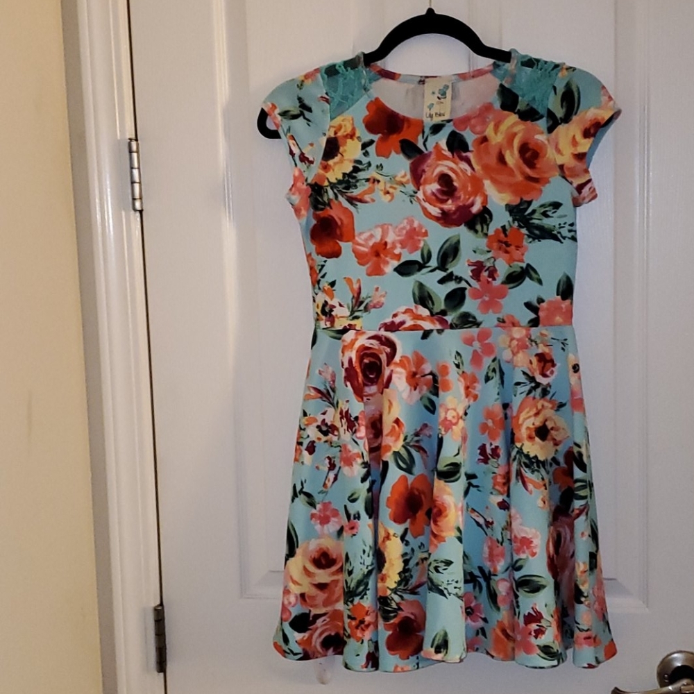 Floral Skater Skirt Dress
